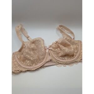 Victoria's Secret Unlined Demi Bra Size 34D Irredescent Pink Blush